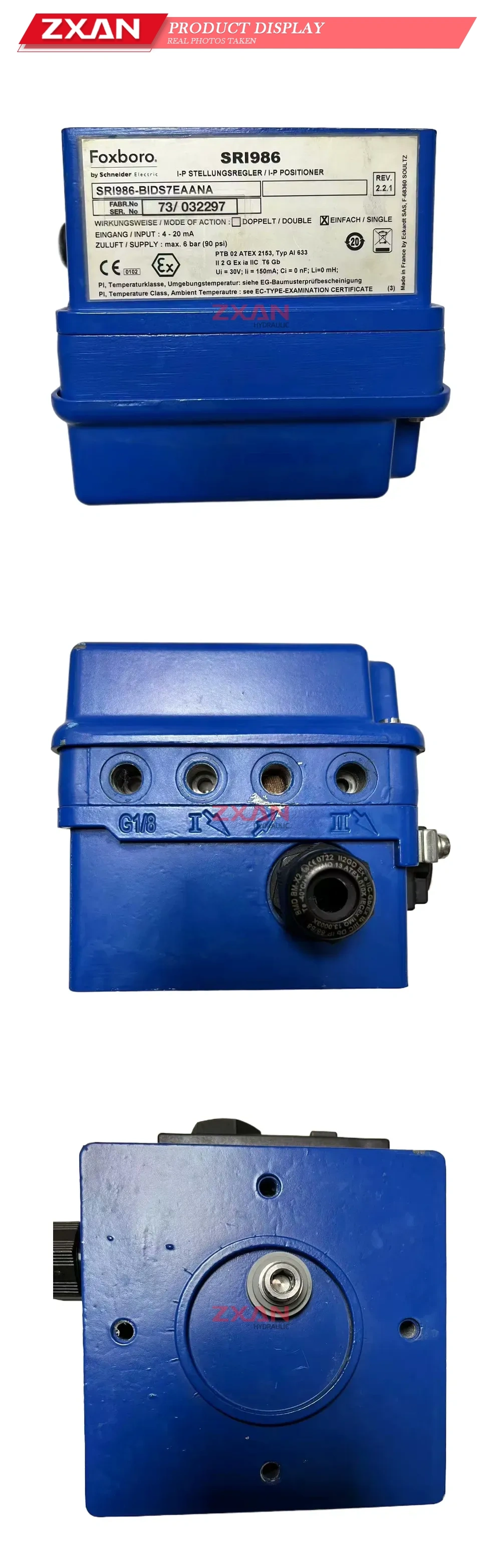 Foxboro SRI986-BIDS7EAANA I-P Positioner Description