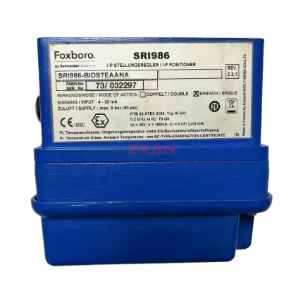 Foxboro SRI986-BIDS7EAANA I-P Positioner