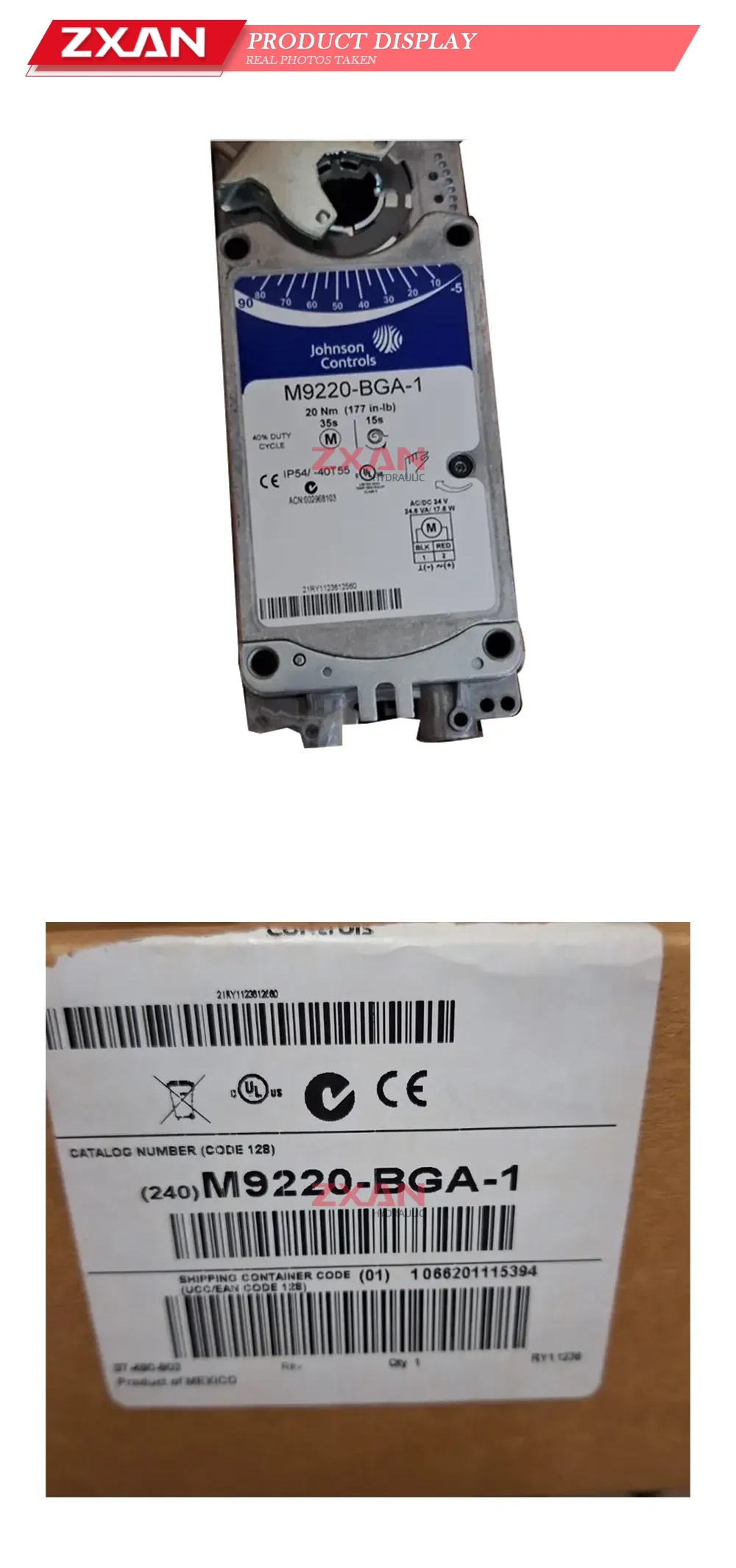 Johnson Controls M9220-BGA-1 Electric Valve Actuator Description