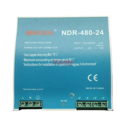 MWISH NDR-480-24 Switching Regulator Power Supply