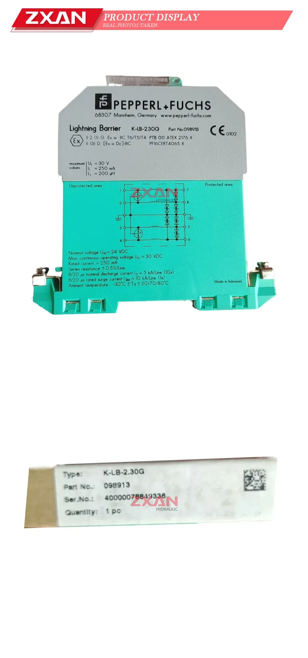 PEPPERL+FUCHS K-LB-2.30G Lightning Barrier Description