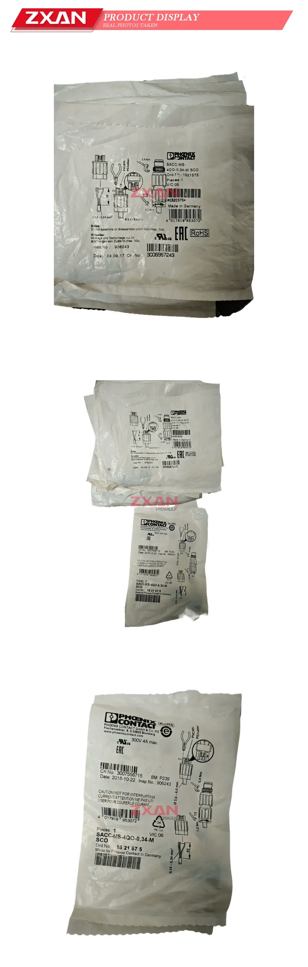 Phoenix Contact SACC-MS-4QO-0,34-M SCO Sensor/Actuator Connector Description