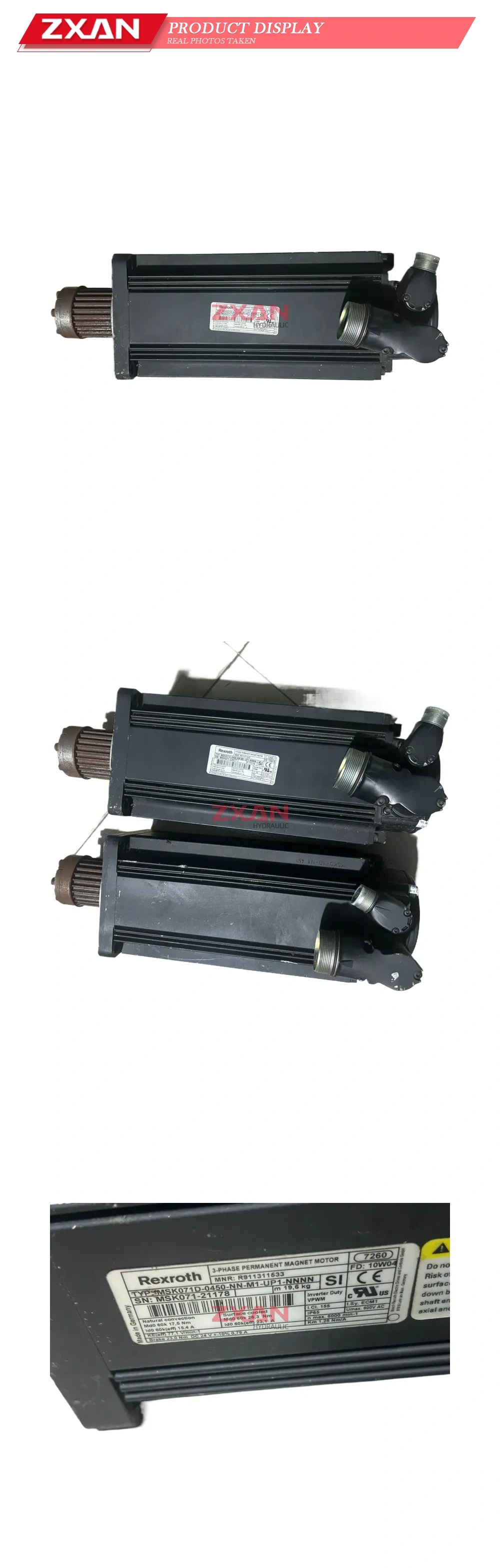 Rexroth MSK071D-0450-NN-M1-UP1-NNNN 3-Phase Permanent Magnet Motor Description
