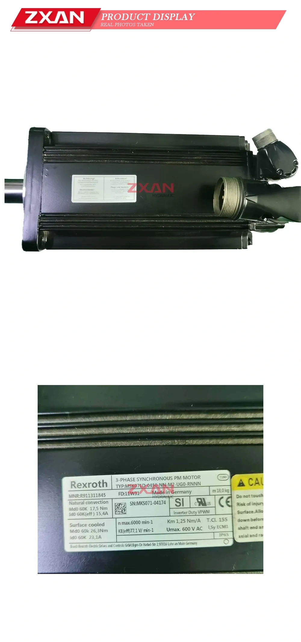 Rexroth MSK071D-0450-NN-M2-UG0-RNNN 3-Phase Synchronous PM Motor Description