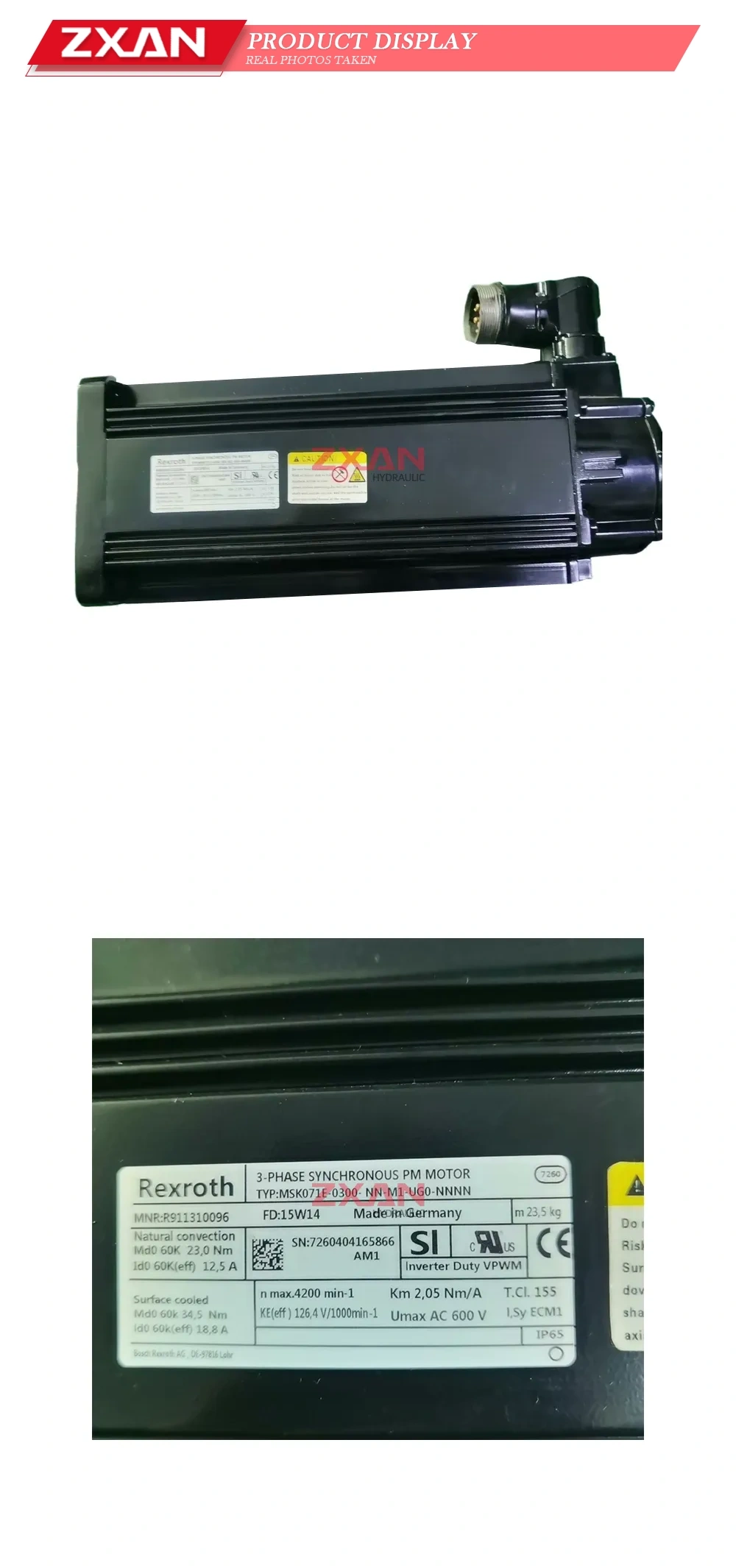 Rexroth MSK071E-0300-NN-M1-UG0-NNNN 3-Phase Synchronous PM Motor Description