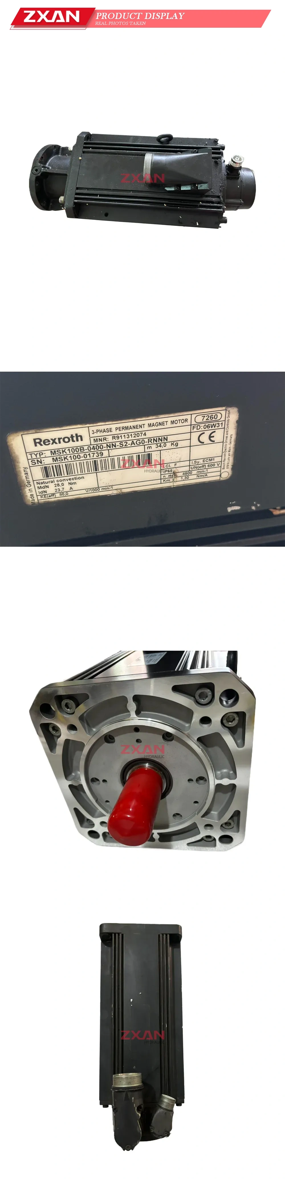Rexroth MSK100B-0400-NN-S2-AG0-RNNN 3-Phase Permanent Magnet Motor Description