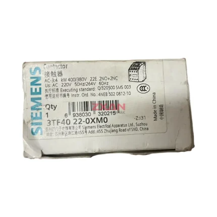 Siemens 3TF40 22-0XM0 Contactor