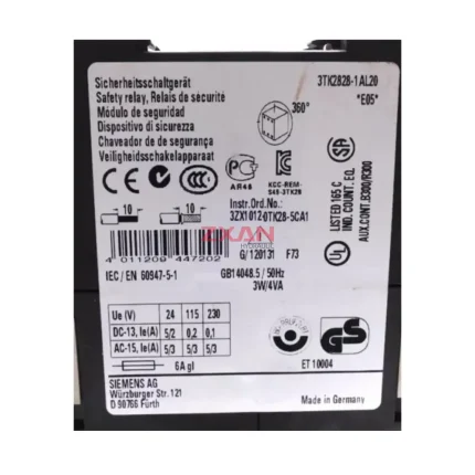 Siemens 3TK2828-1AL20 Safety Relay