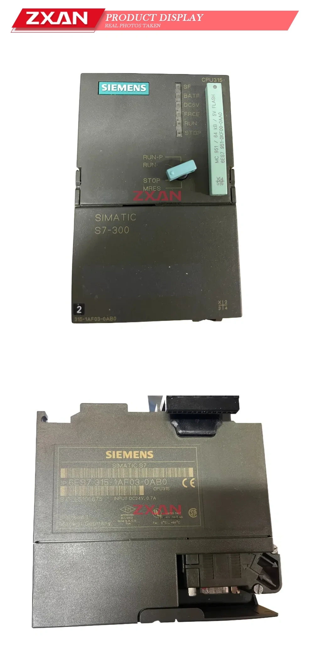 Siemens 6ES7 315-1AF03-0AB0 SIMATIC S7-300 PLC CPU Module Description