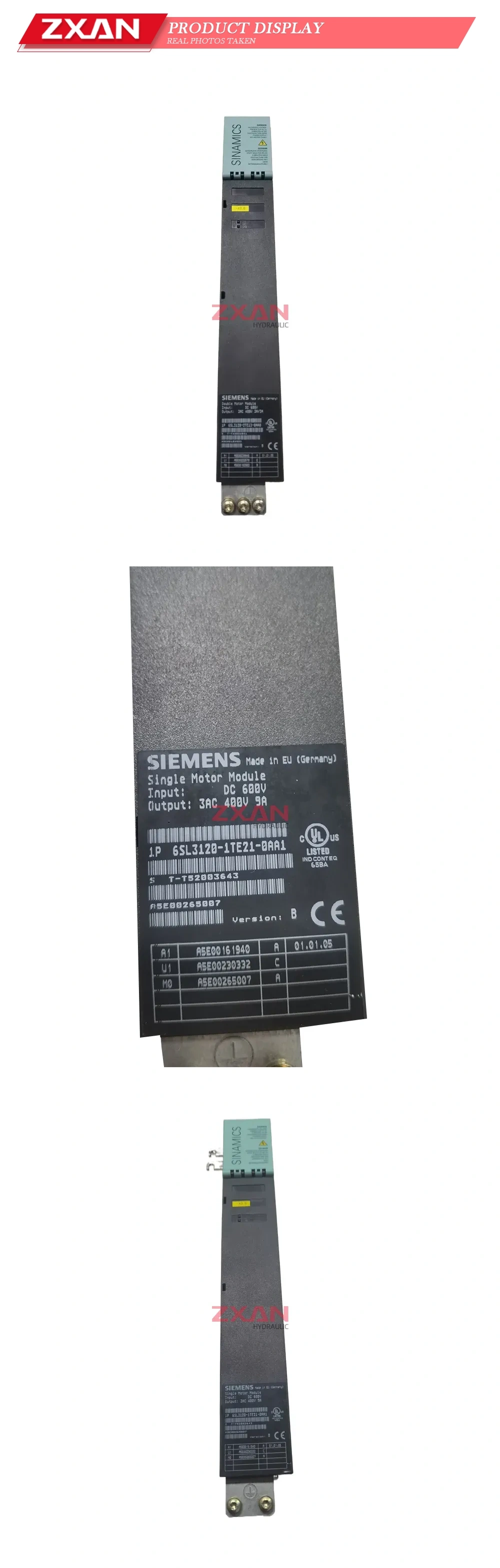 Siemens 6SL3120-1TE21-0AA1 Single Motor Module Description