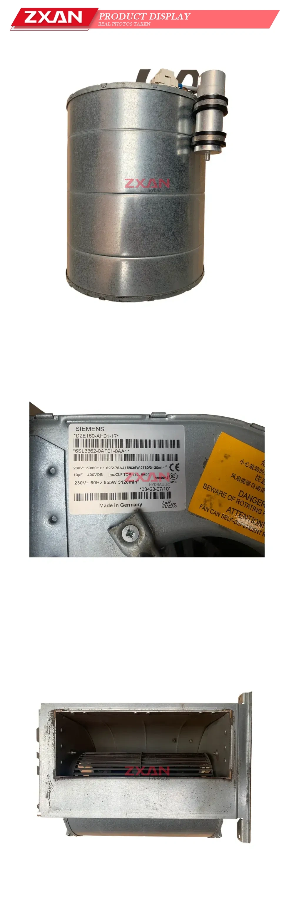 Siemens D2E160-AH01-17 Centrifugal Fan / Blower Motor Description