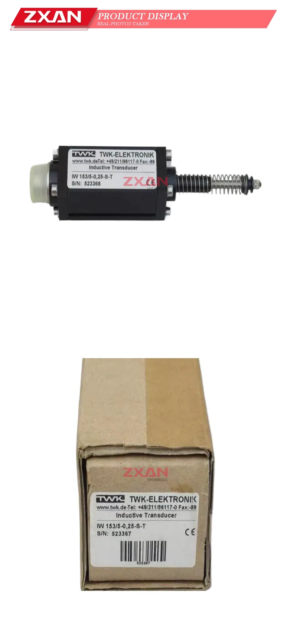 TWK IW 153/5-0,25-S-T Inductive Transducer Description