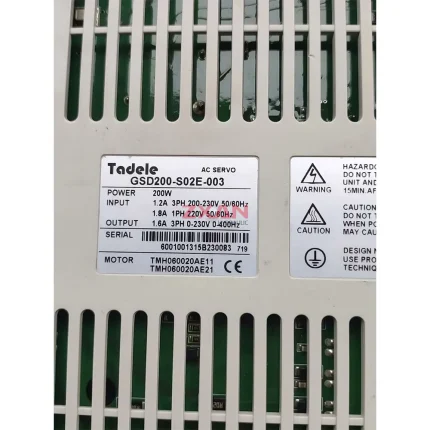 Tadele TMH060020AE11 / GSD200-022E-003 AC Servo Motor and Drive System