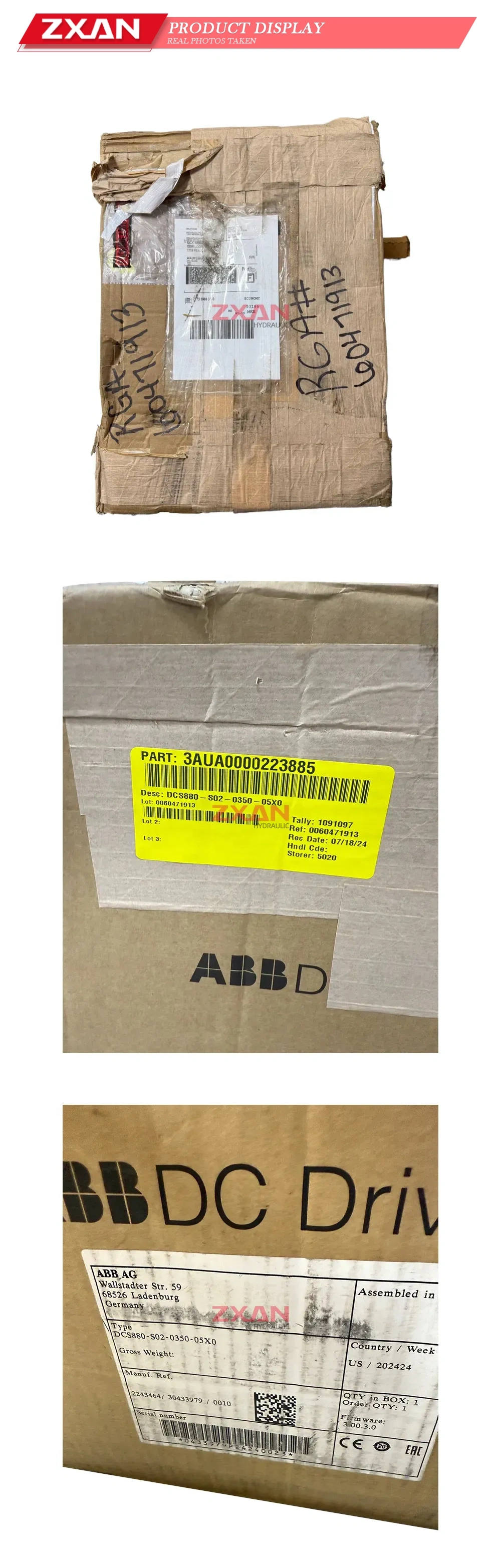 ABB DCS880-S02-0350-05X0 Industrial DC Drive Description