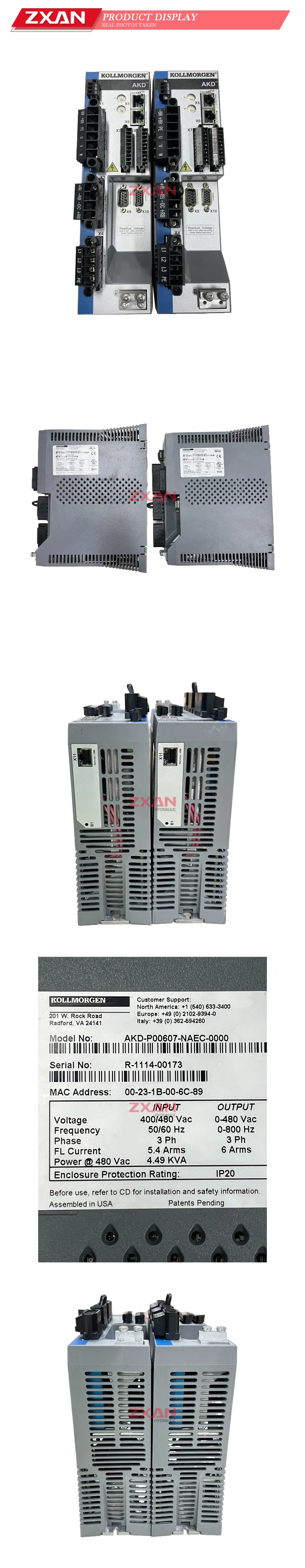 KOLLMORGEN AKD-P00607-NAEC-0000 Servo Drive Description