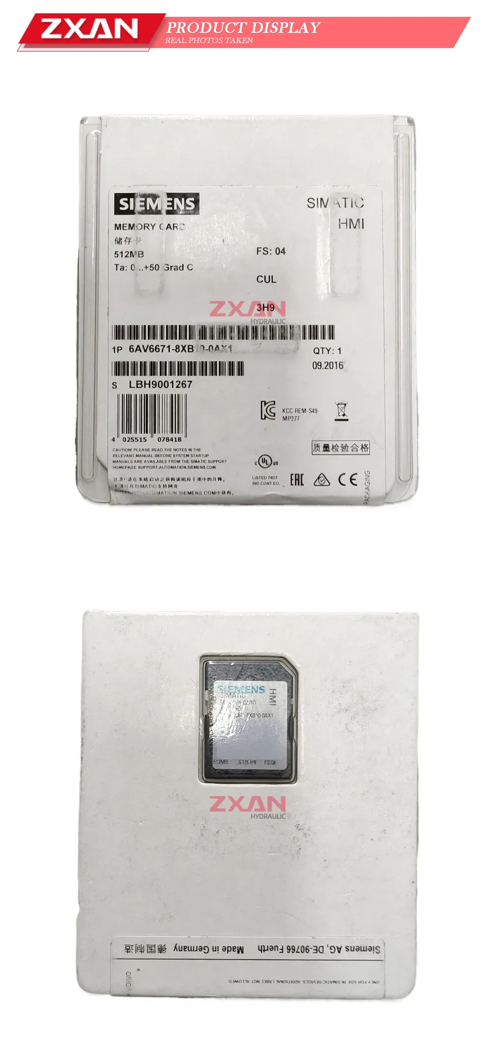 Siemens 6AV6671-8XB0-0AX1 SIMATIC HMI Memory Card Description