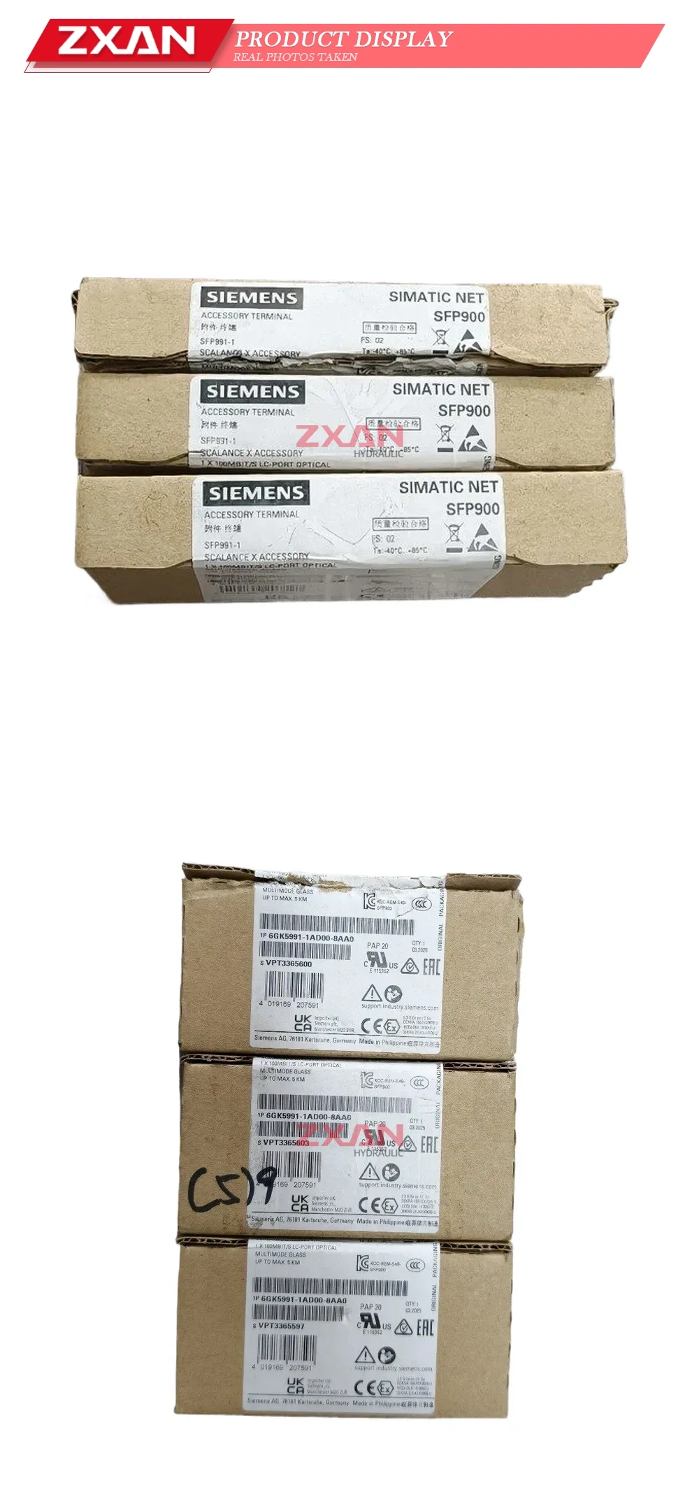 Siemens 6GK5991-1AD00-8AA0 SIMATIC NET SFP900 Optical Transceiver Module Description