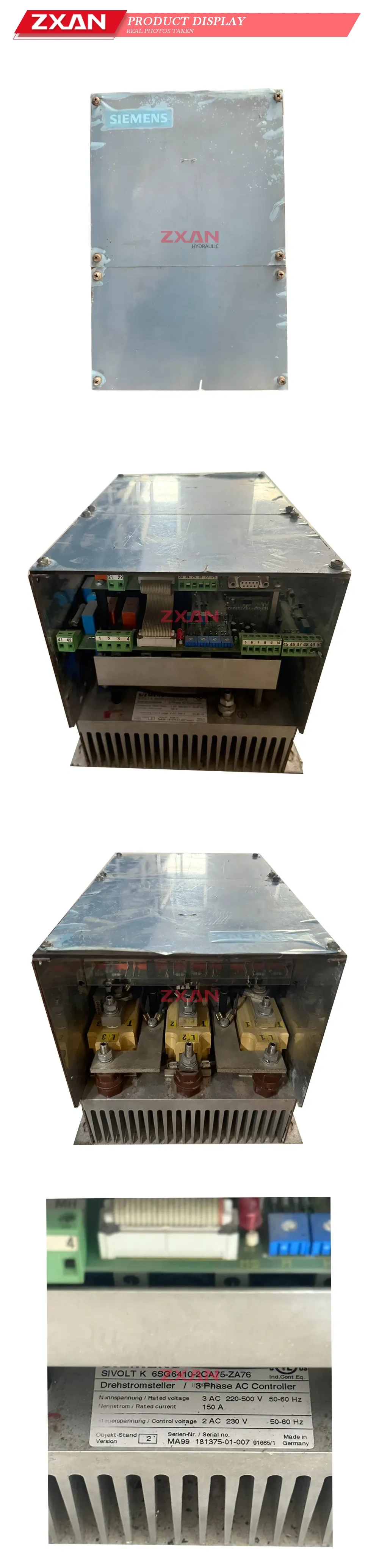 Siemens 6SG6410-2CA75-ZA76 3 Phase AC Controller Description