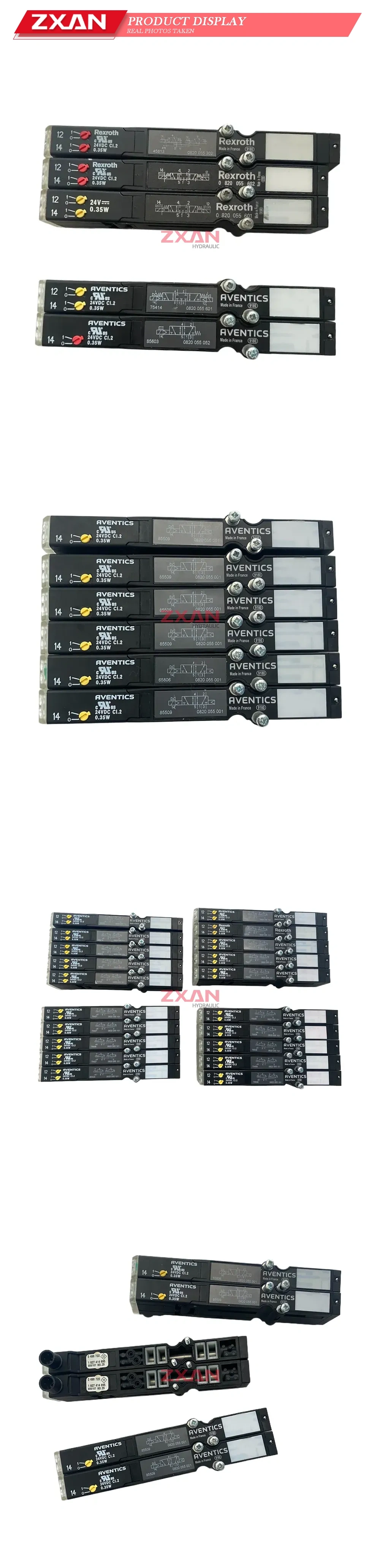 Aventics / Rexroth 0820 055 Series (Variants include 0820 055 001, 0820 055 101, 0820 055 601, 0820 055 602, 0820 055 052, 0820 055 302) Pneumatic Solenoid Valve Description