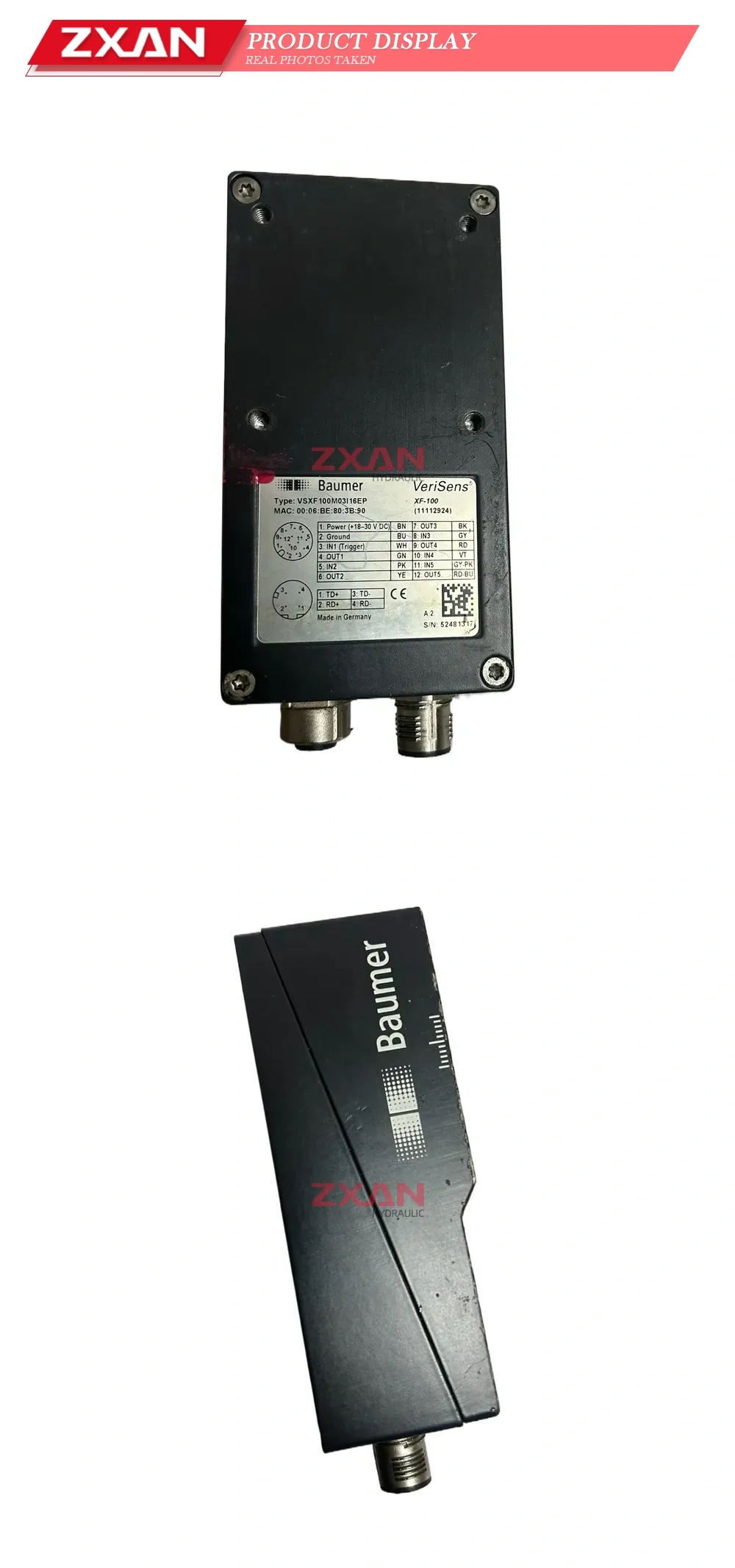 Baumer VSXF100M03I16EP Vision Sensor / Image Processing Unit Description