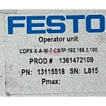 Festo CDPX-X-A-W-7-CS Operator Unit / HMI Panel