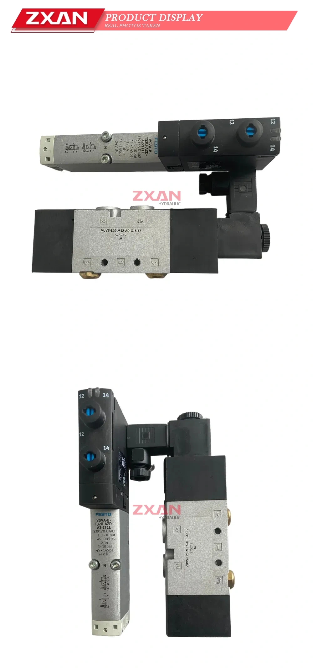 Festo VSVA-B-T32U-AZD-A2-1T1L / VUVS-L20-M52-AD-G18-F7 Pneumatic Solenoid Valve Description