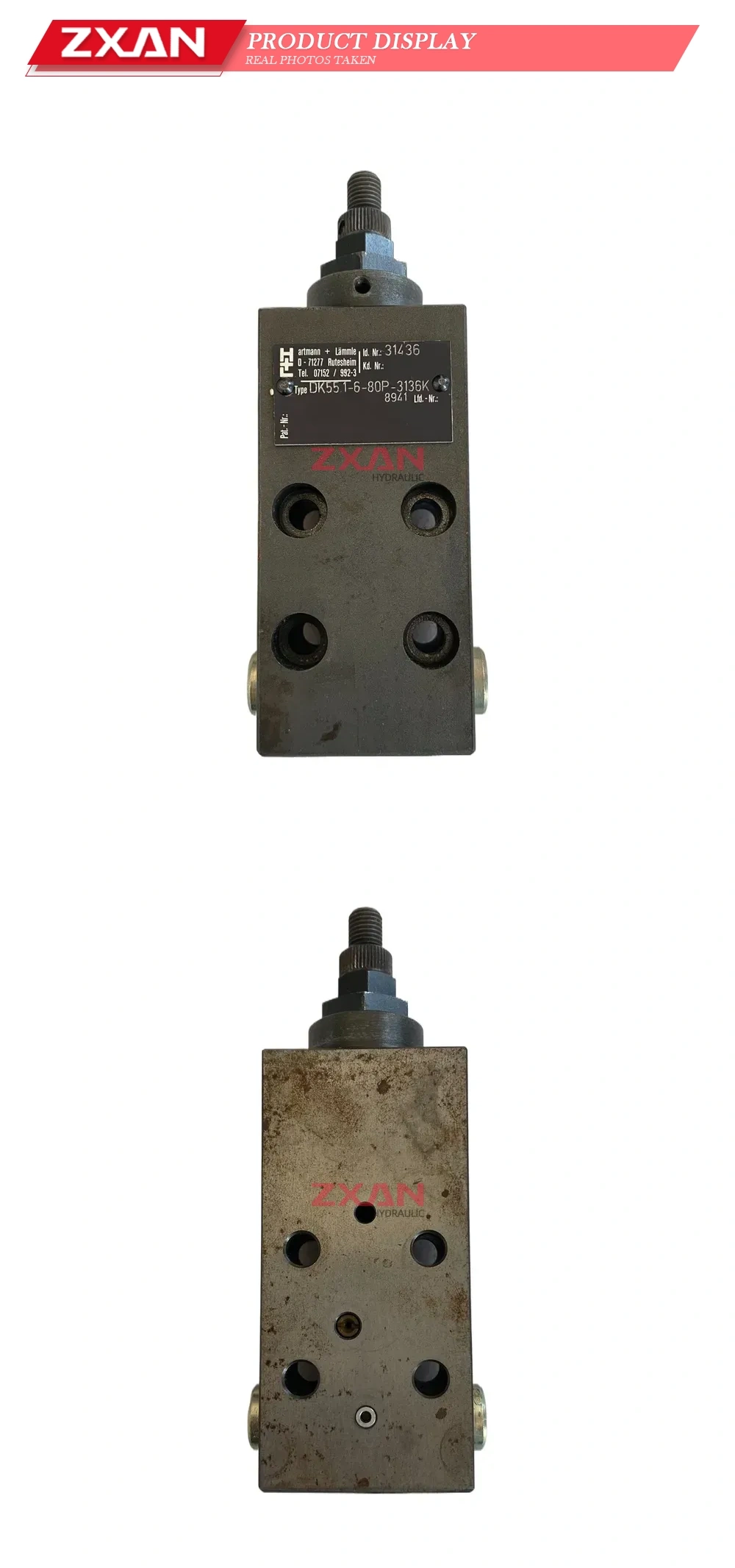 Hartmann + Lämmle DK55 T-6-80P-3136K Hydraulic Control Valve Description