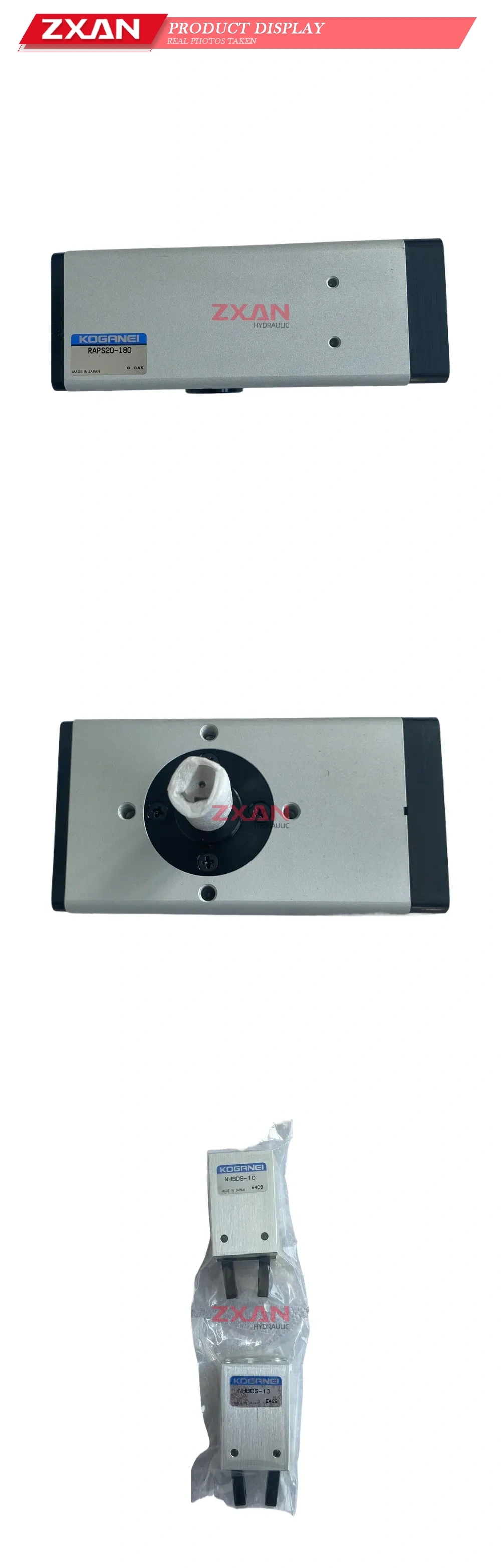 KOGANEI RAPS20-180, NHBDS-10 Pneumatic Rotary Actuator and Rodless Cylinder Description