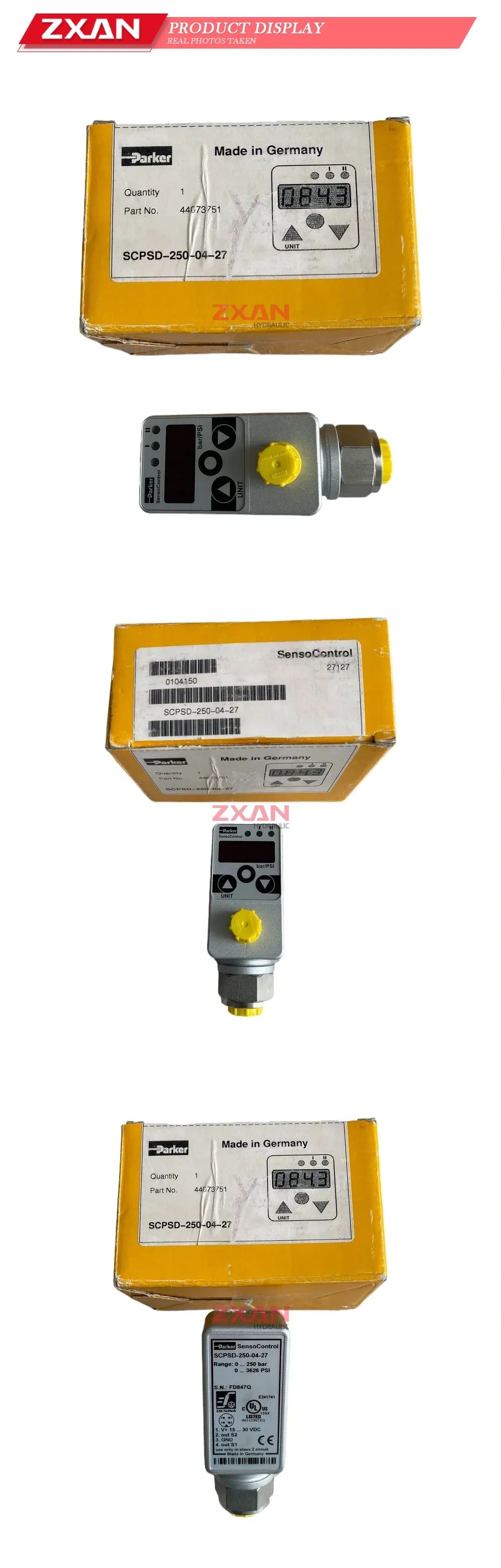 Parker SCPSD-250-04-27 Digital Pressure Switch Description