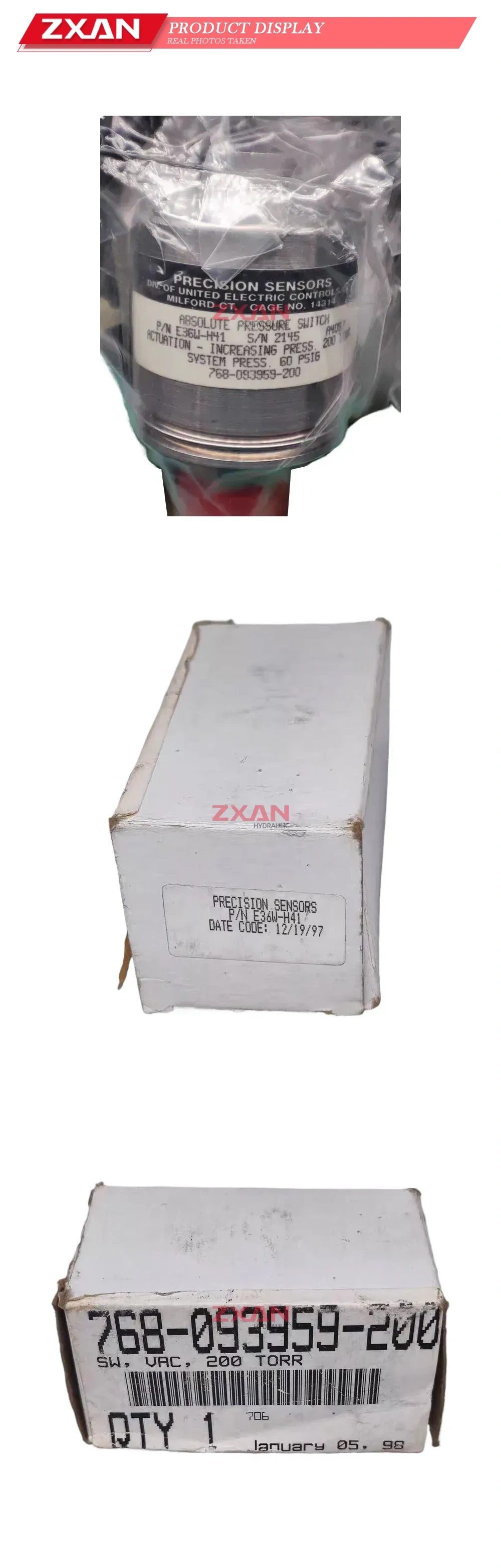 Precision Sensors E36W-H41 Absolute Pressure Switch Description