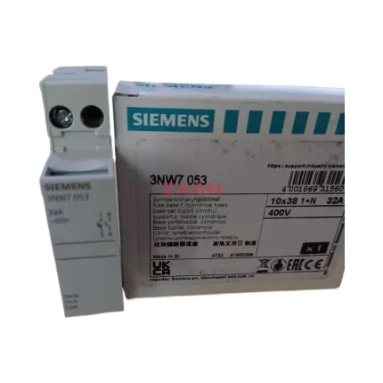 Siemens 3NW7 053 Fuse Base for Cylindrical Fuses