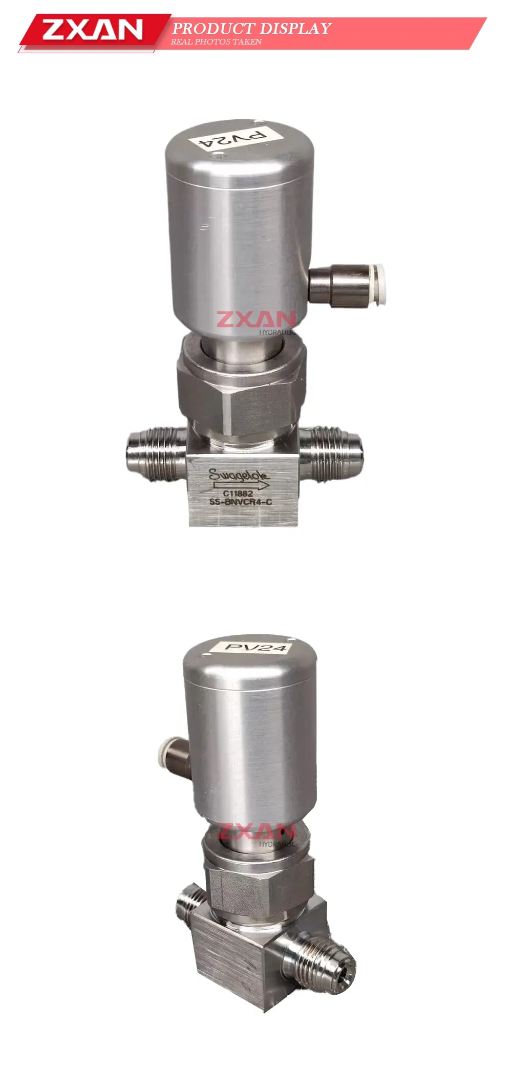 Swagelok SS-BNVCR4-C Pneumatic Bellows Valve Description