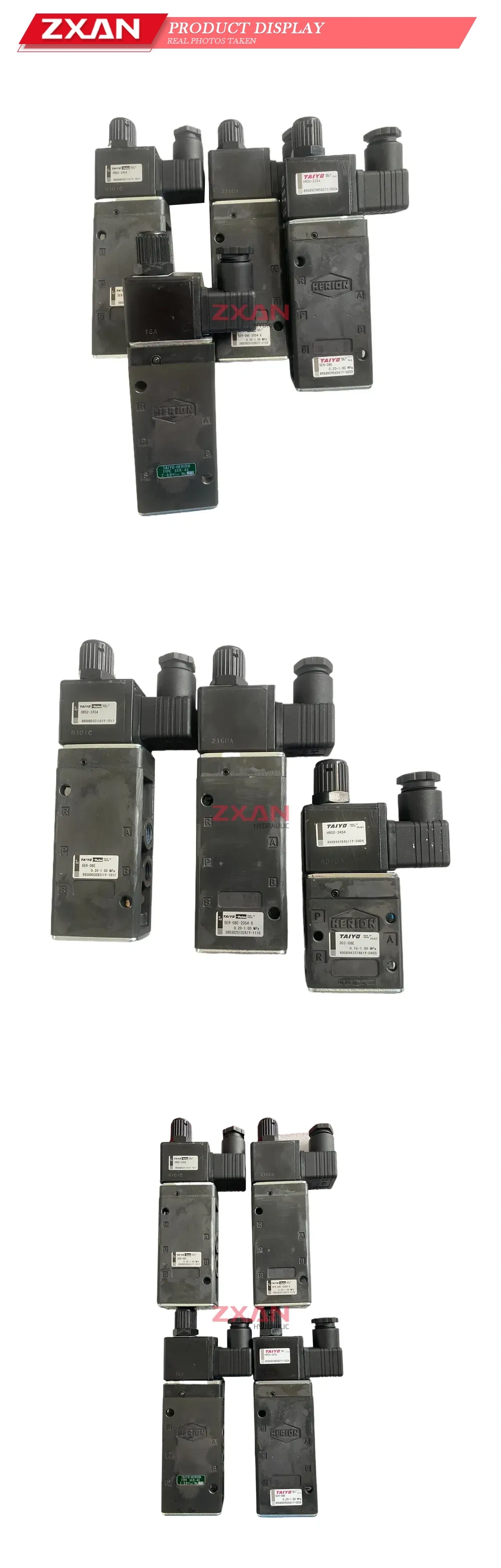 TAIYO / HERION SER-08E, HR02-2454, HR02-2284, 3EC-08E Hydraulic Solenoid Directional Control Valve Description