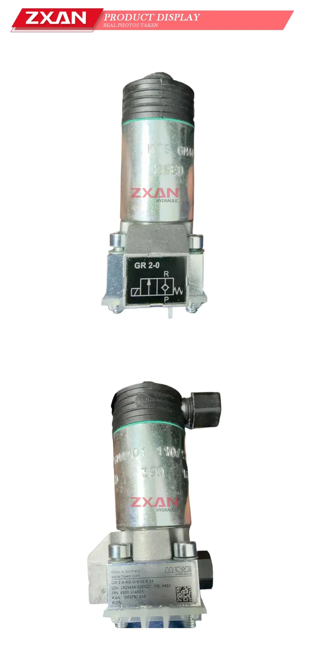 HAWE GR 2-0-KB-G 5-30 X 24 Hydraulic Solenoid Directional Valve Description