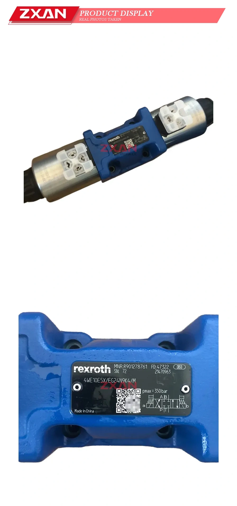 Rexroth 4WE10E5X/EG24N9K4/M Hydraulic Directional Control Valve Description
