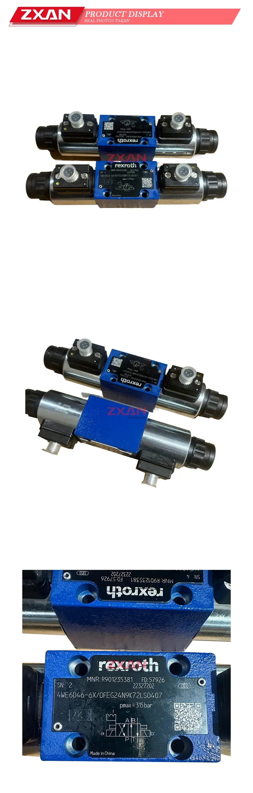 Rexroth 4WE6D46-6X/0FEG24N9K72LS0407 Hydraulic Directional Control Valve Description