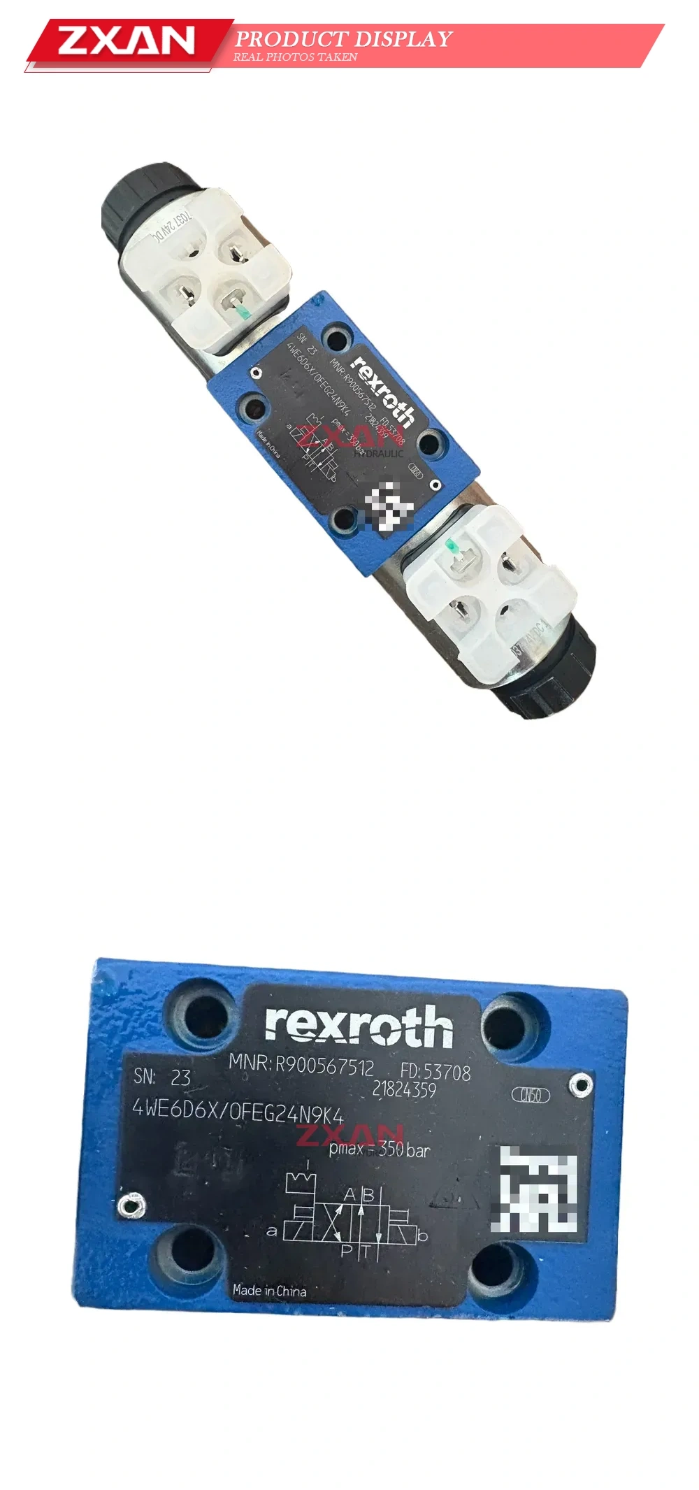 Rexroth 4WE6D6X/0FEG24N9K4 Hydraulic Directional Control Valve Description