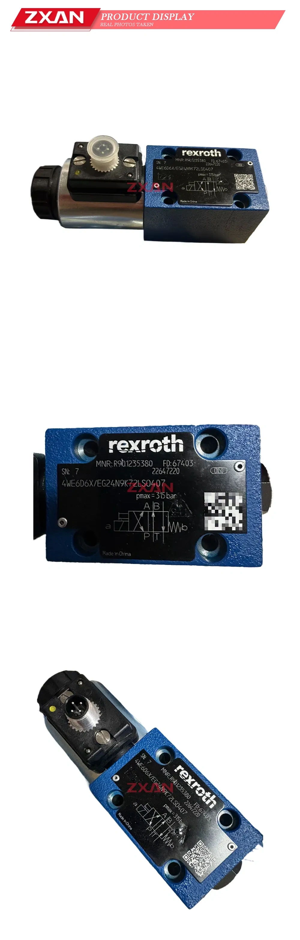 Rexroth 4WE6D6X/EG24N9K72LS0407 Hydraulic Directional Control Valve Description