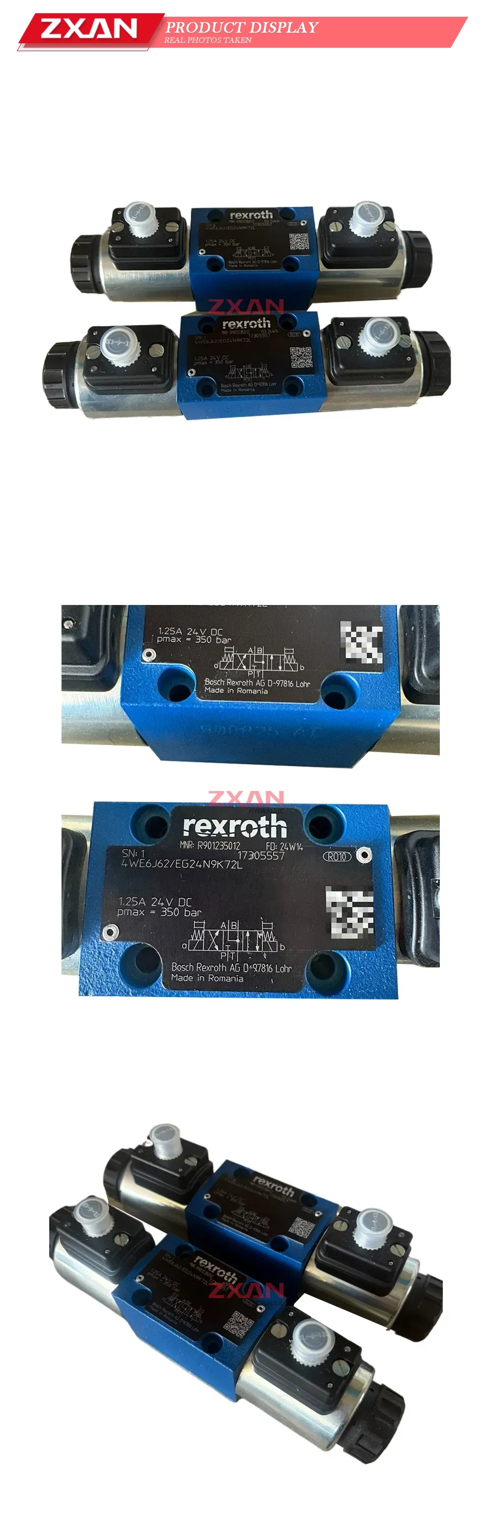 Rexroth 4WE6J62/EG24N9K72L Hydraulic Directional Control Valve Description