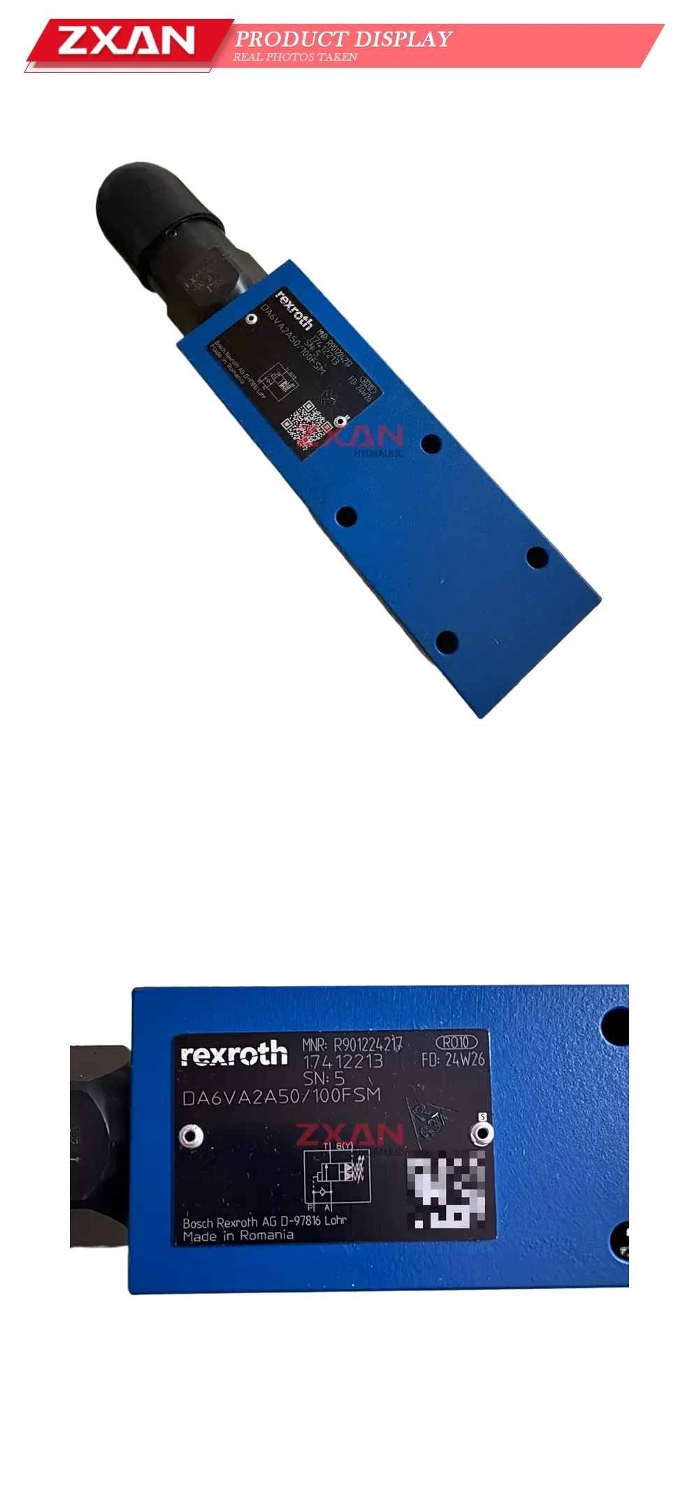 Rexroth DA6VA2A50/100FSM Pilot-operated Pressure Reducing Valve Description