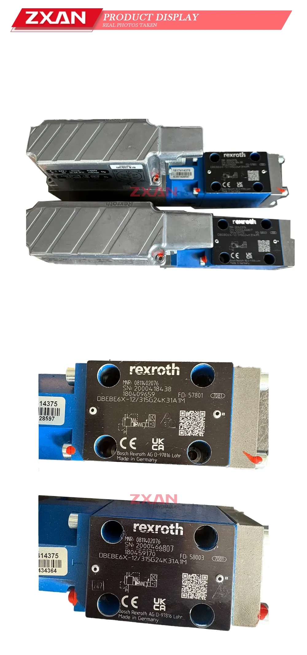 Rexroth DBEBE6X-12/315G24K31A1M Proportional Pressure Relief Valve Description