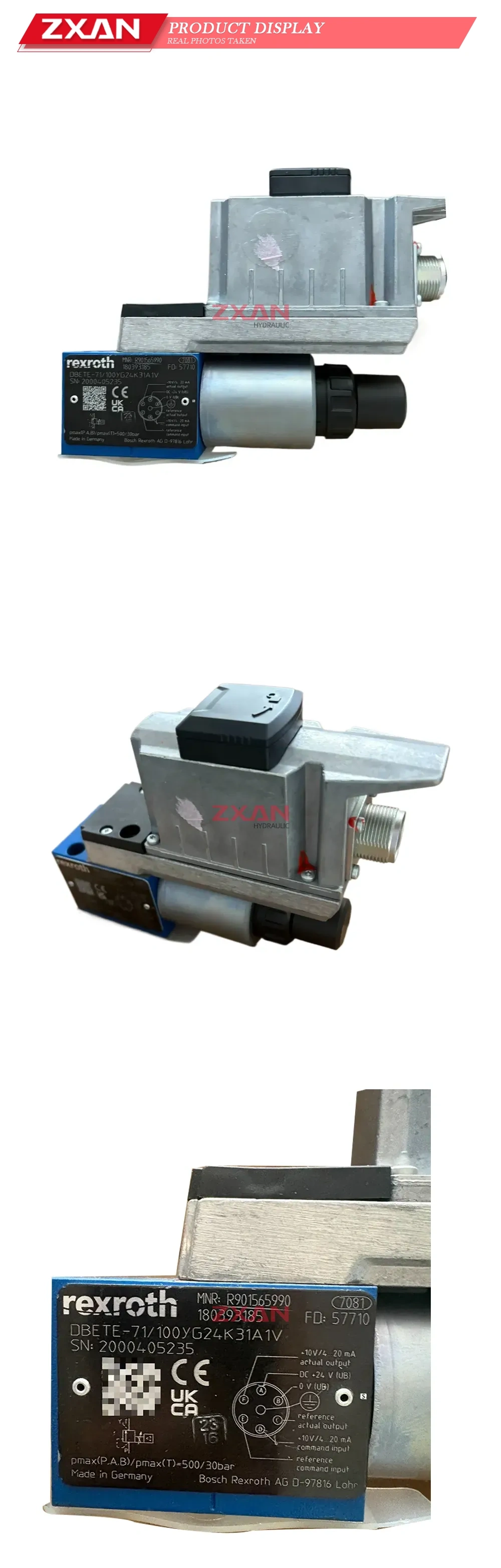 Rexroth DBETE-71/100YG24K31A1V Proportional Pressure Relief Valve Description