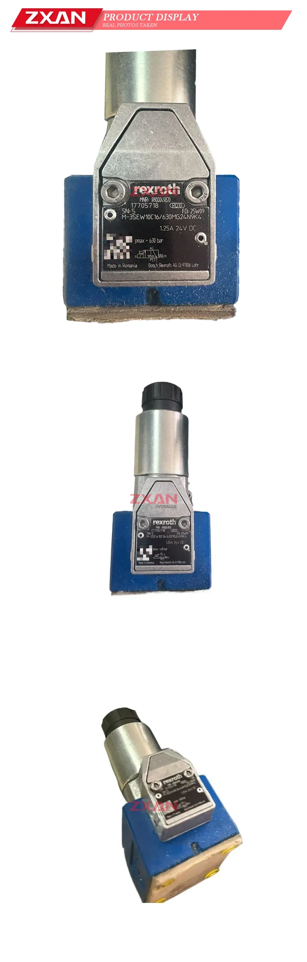 Rexroth M-3SEW10C16/630MG24N9K4 Solenoid Operated Seat Valve Description