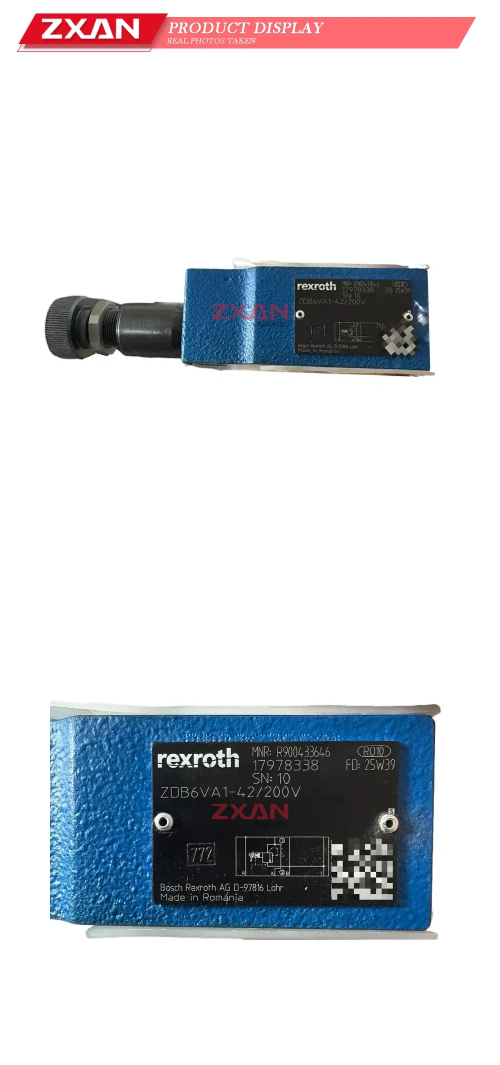 Rexroth ZDB6VA1-42/200V Pressure Relief Valve Description