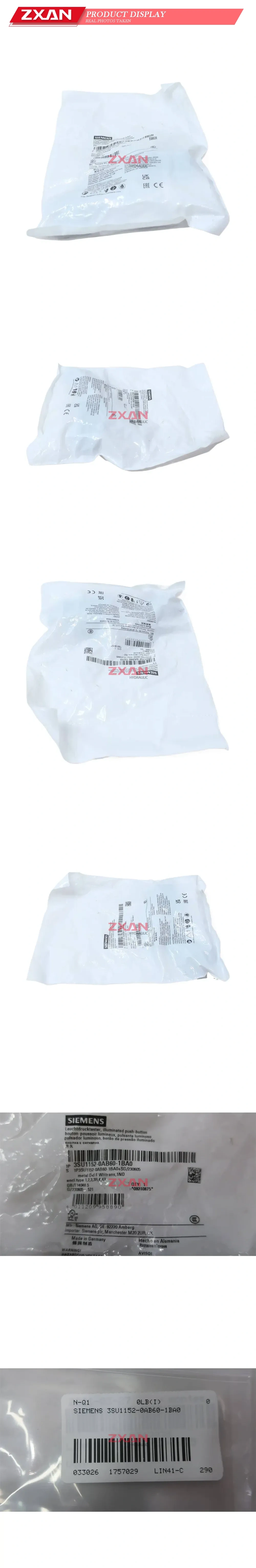 Siemens 3SU1152-0AB60-1BA0 Illuminated Pushbutton Description