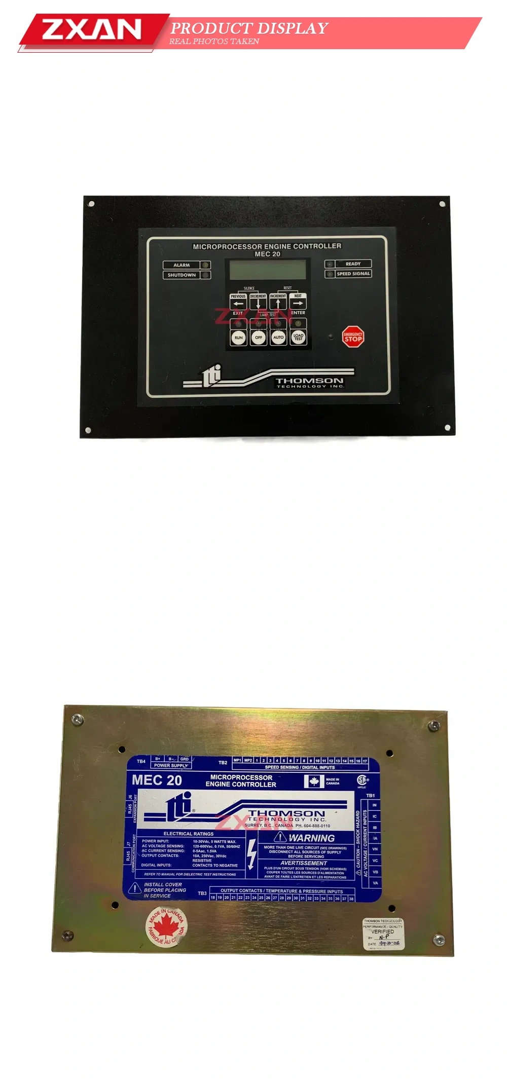 Thomson Technology Inc. MEC 20 Microprocessor Engine Controller Description