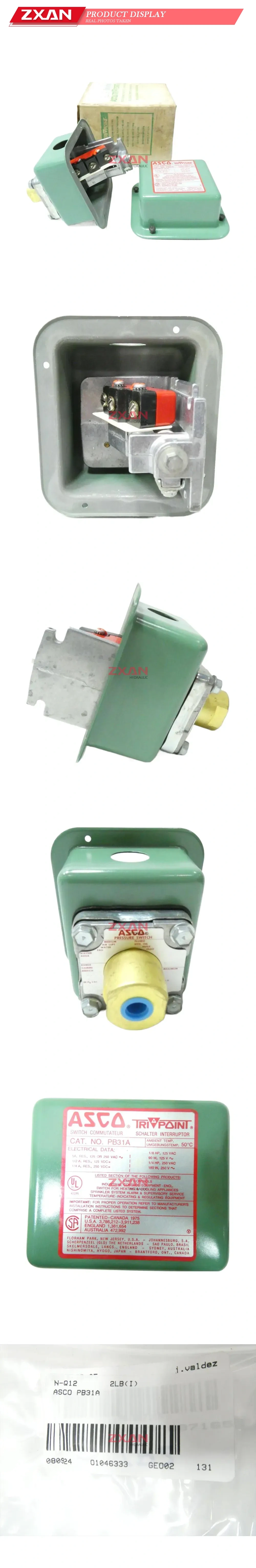 ASCO PB31A Pressure Switch Description