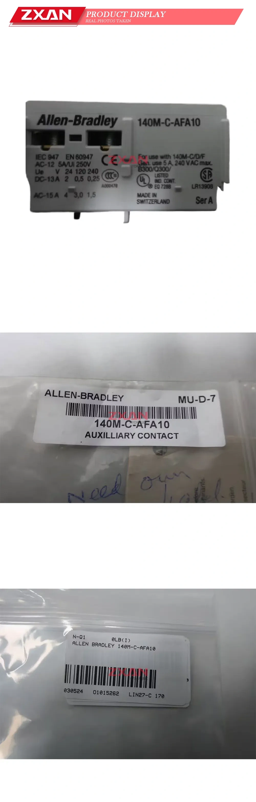 Allen-Bradley 140M-C-AFA10 Auxiliary Contact Description