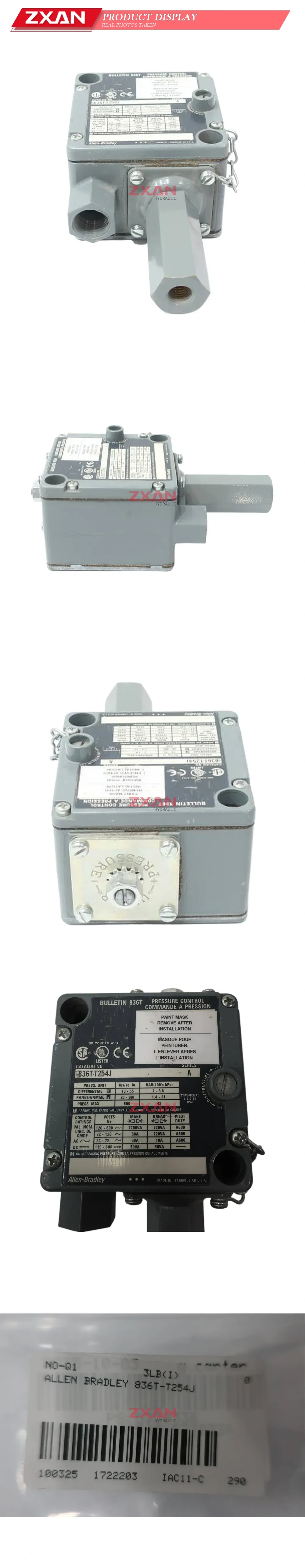 Allen-Bradley 836T-T254J Pressure Switch / Pressure Control Description