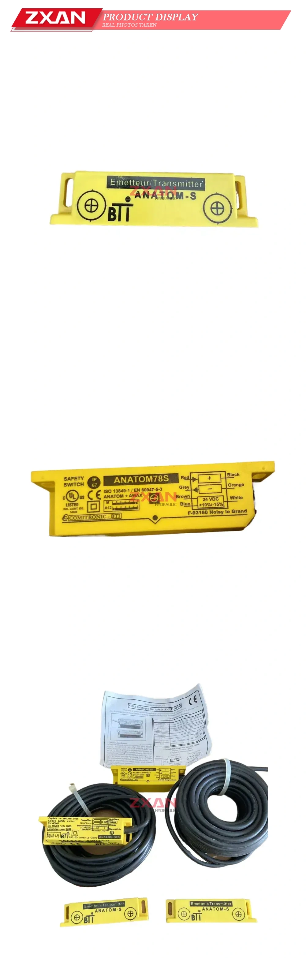 BTI (Comitronic-BTI) ANATOM 78S / ANATOM 98S (ANATOM-S) Coded Magnetic Safety Switch / Safety Sensor Set Description